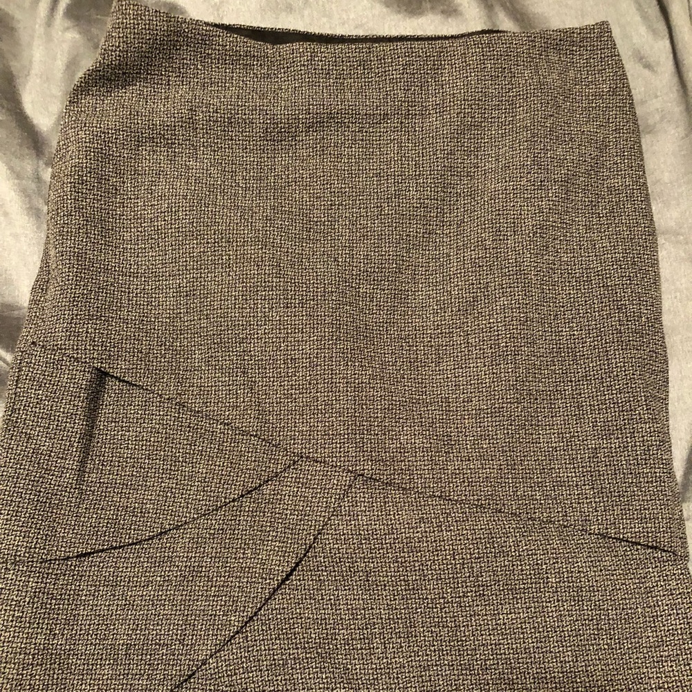 Black pencil skirt with ruffled bottom